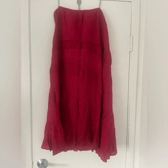 Fei Red Long Skirt - Picture 1 of 3